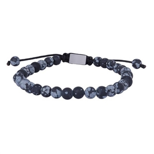 Son of Noa - Armbånd mat snowflake obsidian | 898 003-21